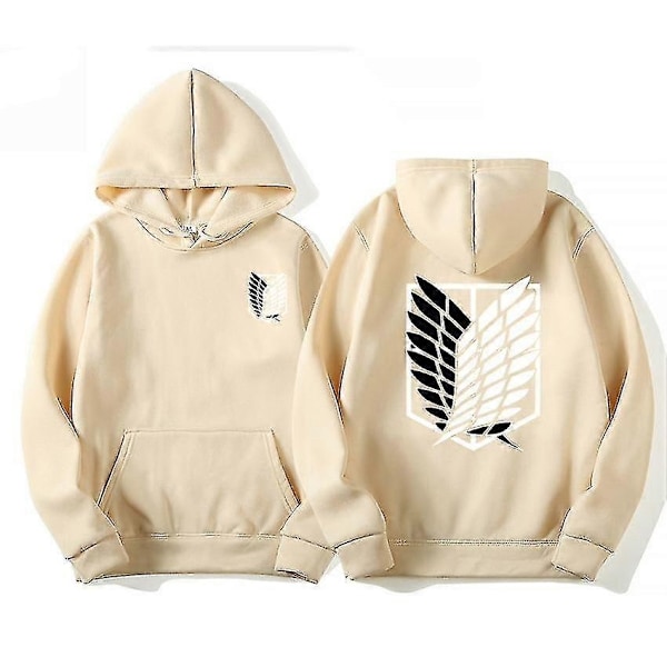 Attack on Titan Hoodie for Menn - Anime Hoodie, Streetwear Pullover, Harajuku Hoodie, Genser - WELLNGS green XXL