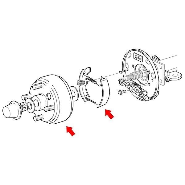 Bremsesko til Club Car G&E 1995-Up & Precedent G&E Golf Cart 101146302 Carryall (Manuel Justering)-WELLNGS