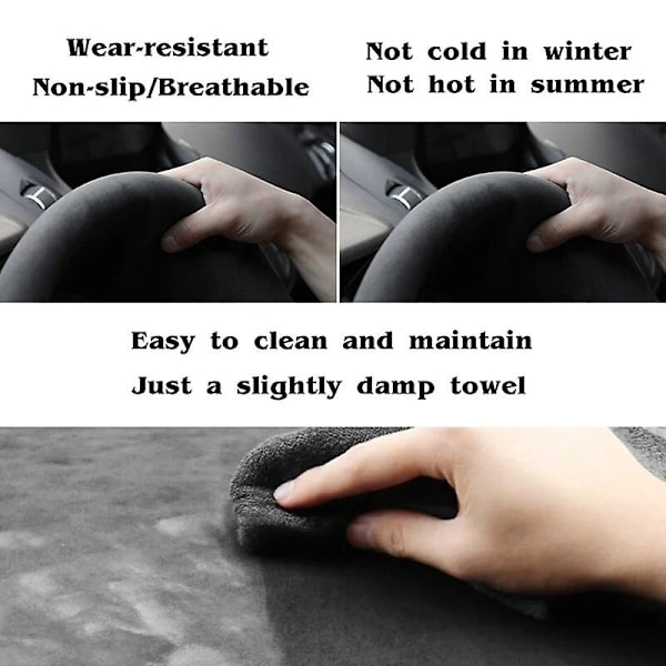 Custom Car Steering Wheel Braid Cover Soft Suede 100% Fit for Porsche 911 991 Boxster 981 Cayman Cayenne Panamera 2009 -2016-WELLNGS