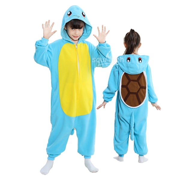 Anime Drages Onesie for Gutter og Jenter Halloween Kostyme Feriefest Cosplay Kostyme Pyjamas Drages Kigurumis Sett 4T (Passer for 85-104cm) - WELLNGS 4T(fit 85-104cm) BB