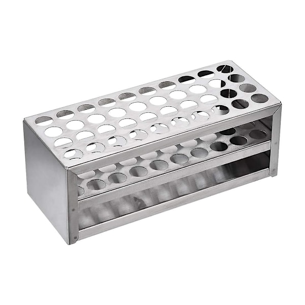 14Mm 40 Hullers Aluminium Reagensglas Stativ Multifunktionelt Laboratorium Reagensglas Holder Laboratorieudstyr-WELLNGS