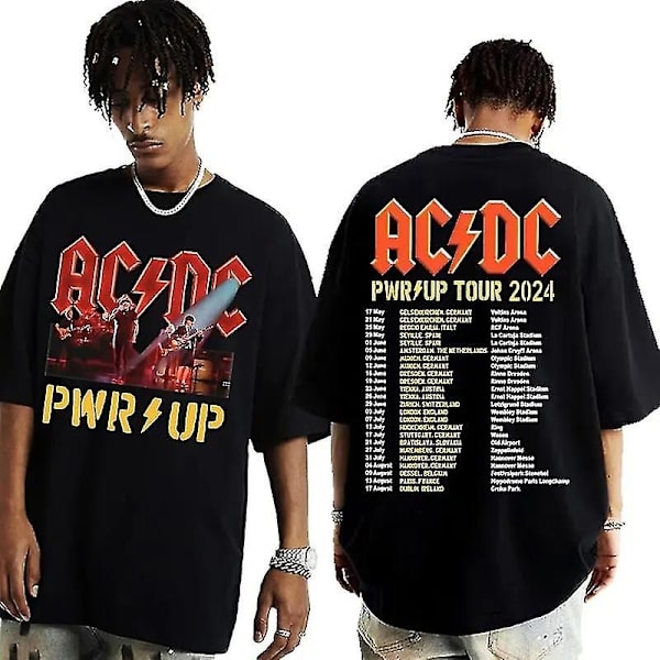 Pwr Up 2024 Print til mænd og kvinder Fashion Hip Hop Vintage T-shirt Tee Shi-WELLNGS XL