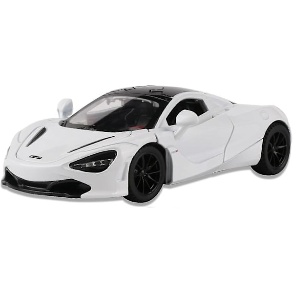 1:24 McLaren 720s Zink-legering Bil Diecast Modell, Dekorativ, Mini Fordon, Present till Barn, Pojkvänner, Ungdomar - WELLNGS White