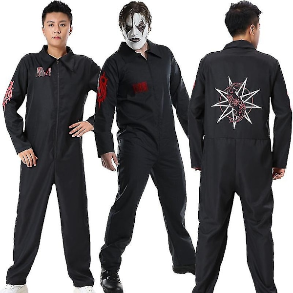 Slipknot Kostume Løs Jumpsuit Halloween Kostume-WELLNGS 190cm