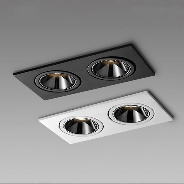 Moderne simpel anti-blænding COB spotlight enkelt/dobbelt LED down light 24W 7W LED spotlight indendørs belysningsarmaturer-WELLNGS 2X7W Wihte 3000K