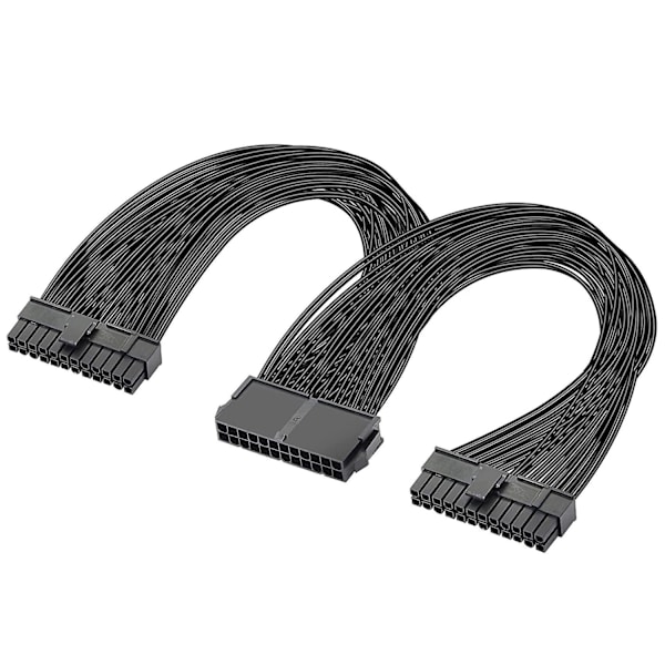 Dual Psu Strømforsyning 24-pin Atx Motherboard Splitter Kabel,24pin(20+4) til Atx Motherboard Extensi-WELLNGS