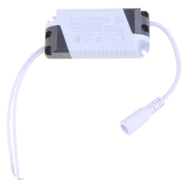 4-7/8-12/12-18/18-25W LED Driver Strømforsyning Adapter Belysningstransformator - WELLNGS 12-18W