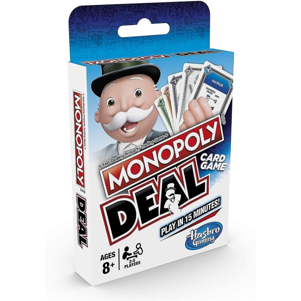 Monopoly Deal Card Game, ett snabbt kortspel för 2-5 spelare,-WELLNGS