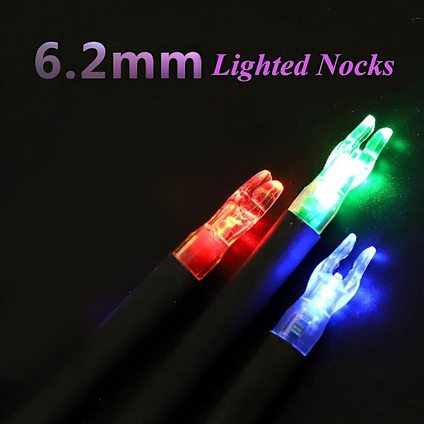 12 kpl LED-valaistu nokit Automaattiset nokit Valoisa jousiammunta Uudet valaistut nokit 6,2 mm:n jousiammuntaan Hunti-WELLNGS
