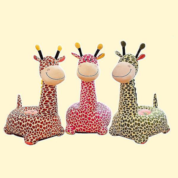Stoppet Dyre-Sofa Stol til Børn - WELLNGS riding-giraffe-green