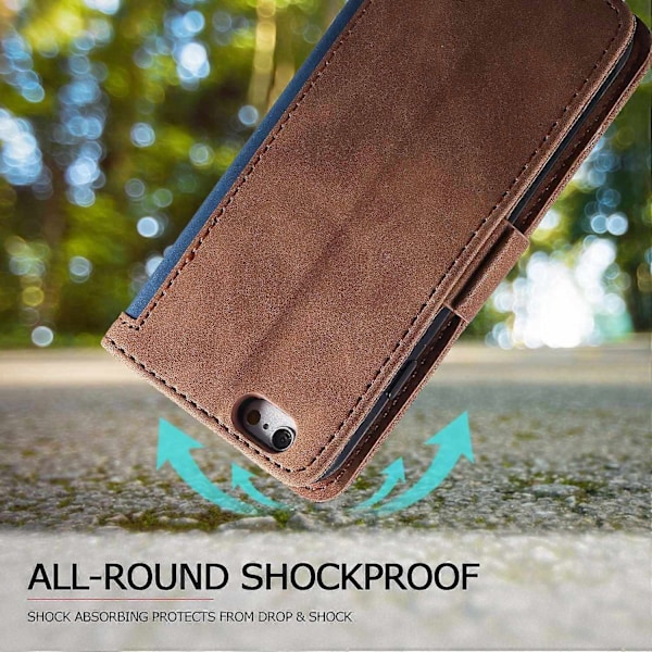 til iPhone 16e Etui Blokerende Wallet Stand Læder Telefon Cover-WELLNGS Blue