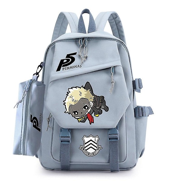 Persona 5 Anime Koulu Reppu Nylon Reppu Reppu Casual Matkalaukku Reppu Mochila-WELLNGS 2