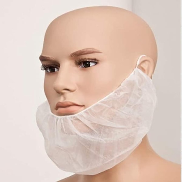 100pcs Disposable Beard Nets Beard Net Disposable Beard Cover Non Slip Beard Net-WELLNGS