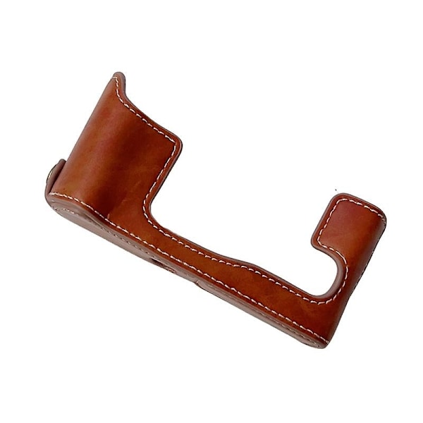 Fujifilm X-T30II X-T30 X-T20 X-T10 PU-läder kamerabottomskydd Anti-scratch Halv kroppsskydd med batterilucka Design - Svart Brown