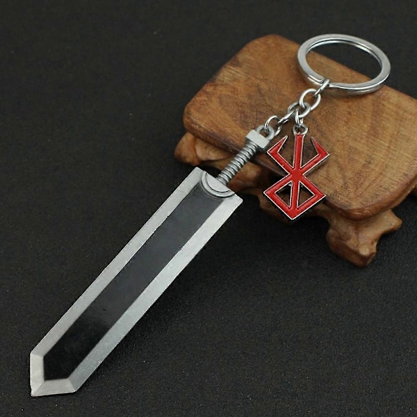 Berserk Anime Nyckelring Guts Svärd Smyckesset Nyckelkedja Nyckelringar Nyckelringar för Män Kvinnor Tillbehör Nyckelring Hänge-WELLNGS 4
