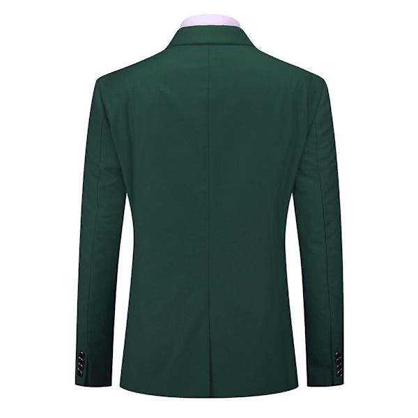 Allthemen Herre Business Blazer Solid Slim Fit Jakke-WELLNGS Green 2XL