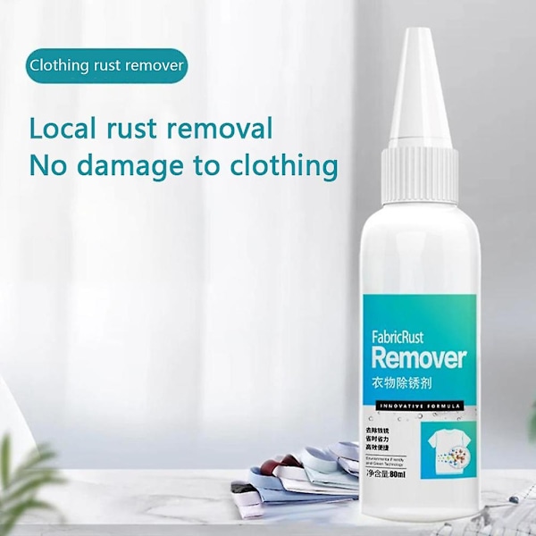 Instants Fabric Rust Remover - Blid og skånsom rengøringsmiddel til tøj, der ikke skader stoffet - WELLNGS 2pcs