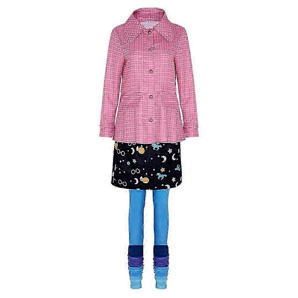 Luna Lovegood Cosplay Kostume - Magiske Filmbriller, Skørt, Strømper - Halloween Karneval Kostume til Kvinder - WELLNGS XL