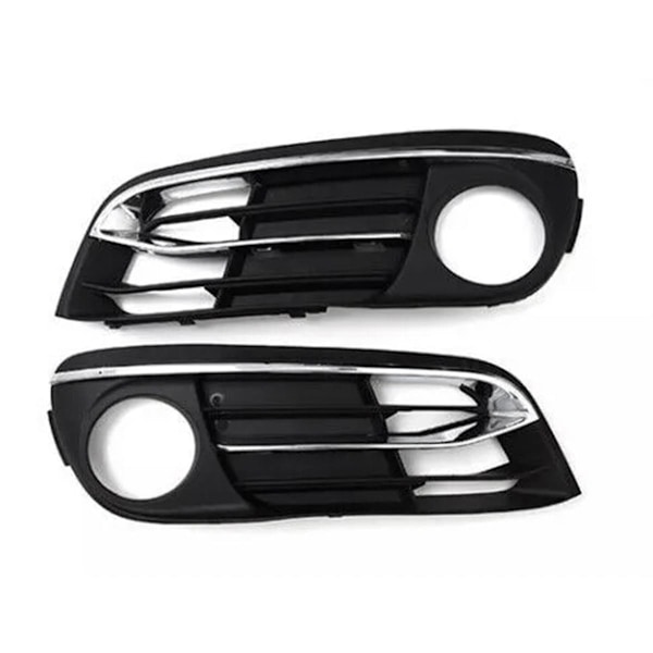Bilstøtfanger Tåkelys Grill Deksel med Lyslist 51117342391 51117342392 for 5 Serie F10 F11 F18 2014-2017-WELLNGS 0 0