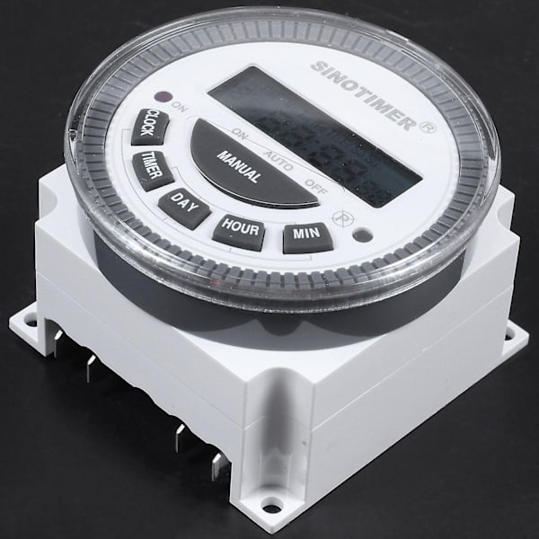 Tm-619H-2 230Vac Ugentlig Programmerbar Digital Timer Lyskontakt Udgang 220V Spænding med Støvpr-WELLNGS