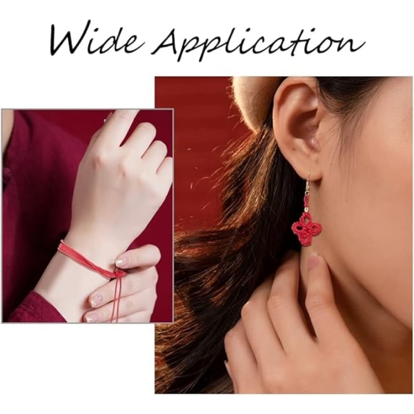 1 mm * 50 meter kärnad elastisk tråd (röd), armband, halsband, smycken-WELLNGS