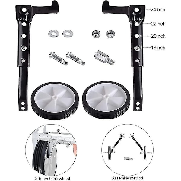 Børnecykel stabilisator 18 20 22 24 tommer justerbar støtte børnecykelhjul-WELLNGS