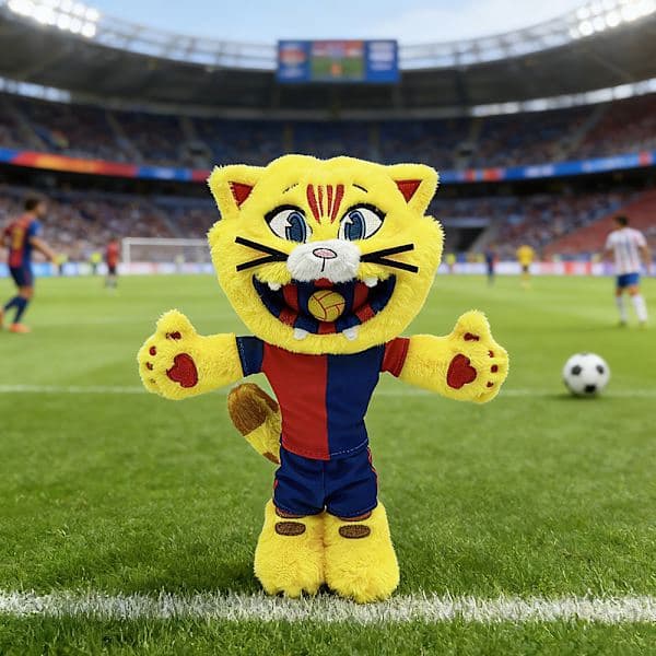 FC Barcelona maskot løve plyslegetøj