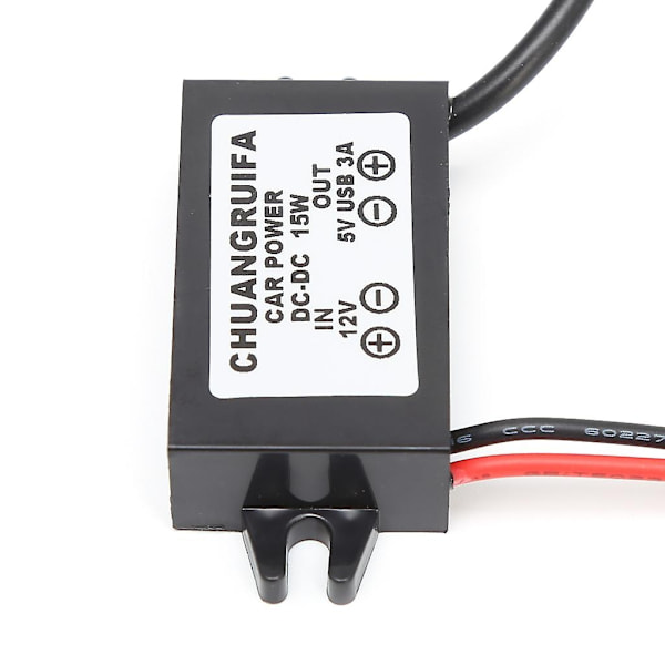 Biloplader DC-konvertermodul 12V til 5V Micro USB-udgangseffekt Adapter 3A 15W-WELLNGS