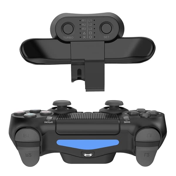 Kompatibel med Ps4 Back Clip Extender Sort, Ps4 Controller Paddles Back Button Attachment/turbo Funktion Fps/tilpasning -WELLNGS