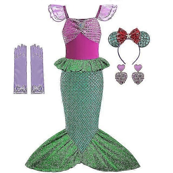 Jenteklær Barneklær V-WELLNGS 6T(size 130) 6pcs Mermaid Set