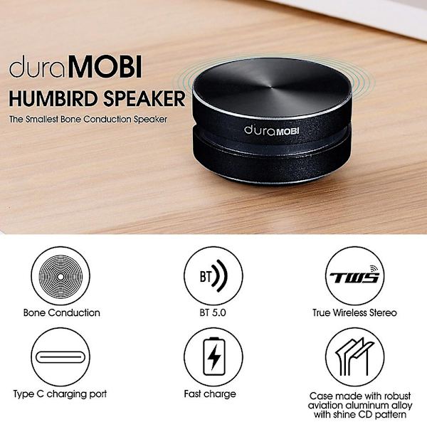 1 Pak Trådløs BT Højtaler Knogleledning Højtalere Mini Bærbar Høj Lyd Stereo Lyd Indbygget Mic Lydboks Rød-WELLNGS Red