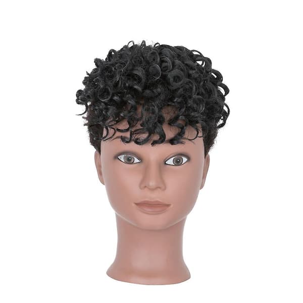 Afro Bangs 8 Tommer Krøllete Pannelugg Extensions Clip in Bangs-WELLNGS black