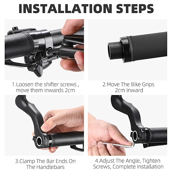 Sykkelstyreender Ergonomiske Antiskli Mtb Terrengsykkel Styreender for 21,8-22,8mm Styrer-WELLNGS