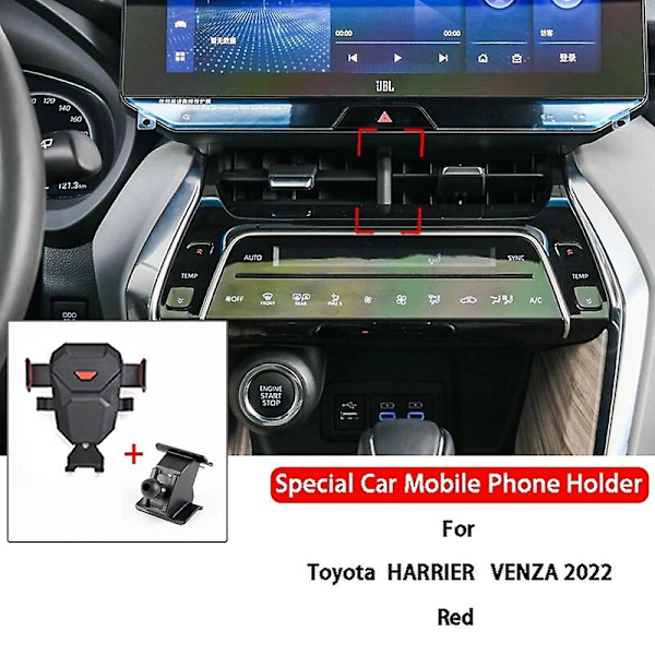 Biltelefonhållare för Toyota Land Cruiser Fj Avalon Reiz 4runner Harrier Venza - WELLNGS Black-06
