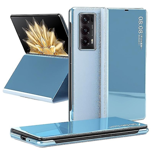 Peilillä varustettu iskunkestävä puhelimen kuori, yhteensopiva Honor Magic V2 5G PC Viewow -kääntöpuhelimen kanssa, telineellä -C2-WELLNGS Blue