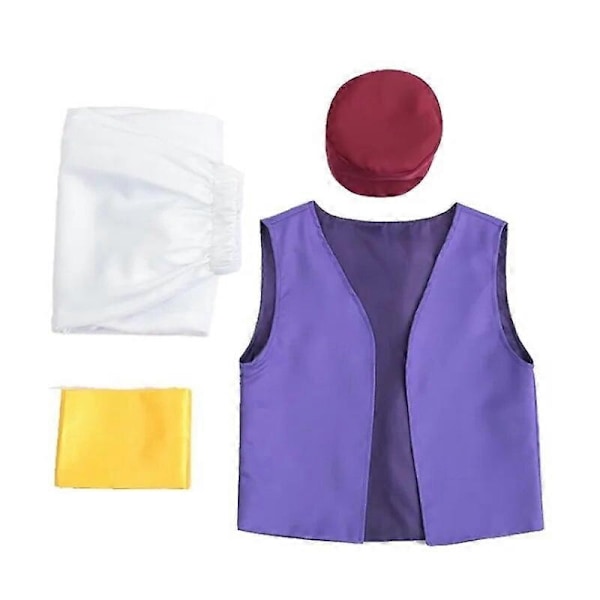Voksen Fantasy Mytisk Prins Aladdin Kostume - Rollespil og Scenekostume, Perfekt til Aladdin Temafest - WELLNGS 1 S(165-170CM)