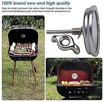 Grilltermometer, rustfrit stål ovntermometer op til 500°C/1000°F analogt display termometer - WELLNGS