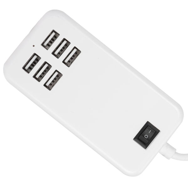 Laddare Adapter 6 Port 30W USB Desktop Snabbladdningsstation Hub 100‑240VEU Plug-WELLNGS