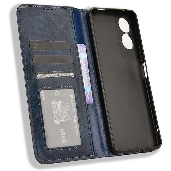 Kompatibel med TCL 505 T509K T5094 Deksel Retro Lær Magnetisk Lukking Flip Telefon Deksel - WELLNGS Style D