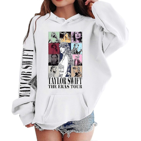 Pige Hoodies 1989 Casual Taylor Sweatshirt Børn Drenge Swifts Pullover Hooded Koncert Outfit kompatibel 4-14 År_NZEXV-WELLNGS white 120CM