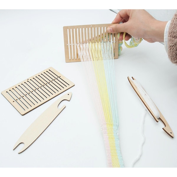 Trevevstoler Kit DIY Gobelin Teppevevmaskin for Voksne Nybegynnere-WELLNGS