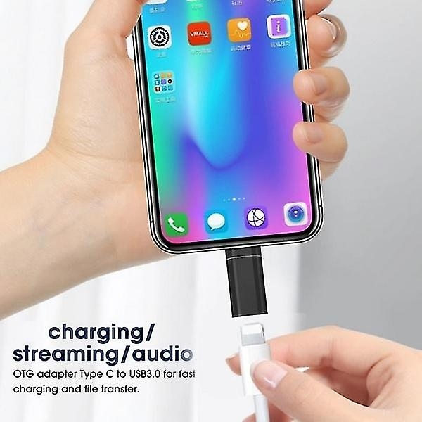 Lightning till USB-C hane adapter svart - WELLNGS