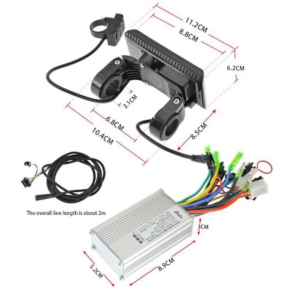 24V-48V SW900 Stor LCD-skærm LCD-displaymålercontroller til elektrisk cykel E-cykel hastighedskontrol display cykel-WELLNGS
