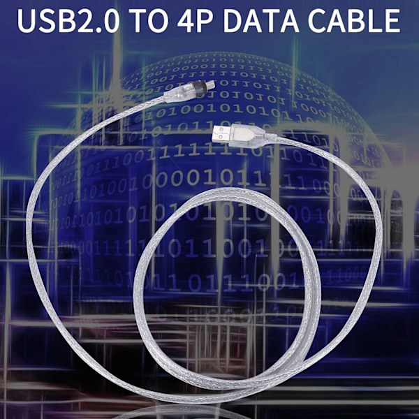 1,5 m USB till Ieee 1394 4-stifts Firewire Dv-adapterkabelkonverter för PC-kamera - WELLNGS