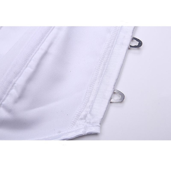 Mimigo Naisten Bustier-Korsetti Yläosa Seksikäs Alusvaatesetti Musta Satiini Vyötärön Kiristäjä -WELLNGS WHITE 5XL