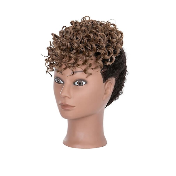 Afro Bangs 8 tum lockigt lugg Extensions Clip in Bangs-WELLNGS light brown