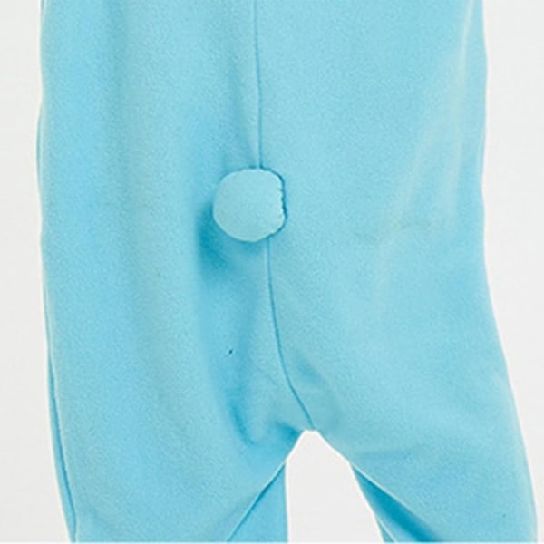 Voksen bjørn onesie pysjamas cosplay dyr hjemmekjole nattøy jumpsuit kostyme for kvinner menn-WELLNGS Blue S