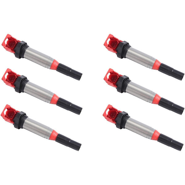 6 stk. UF-592 tændspoler til E46 E60 E82 E83 E84 E85 E90 12137594938, 1213172219, 12122158253, 0221504470-WELLNGS
