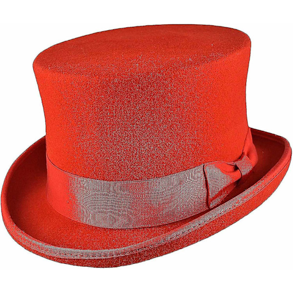 Handgjord ulltopphatt med satin-foder - WELLNGS Red XXL