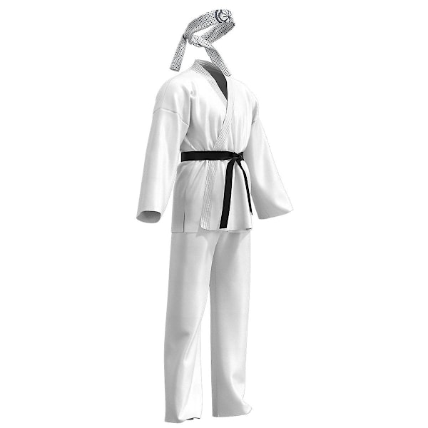 Karate Kid Cobra Kai Kostume Børn Kvinde Mænd Kimono Tory Nichols Daniel Larusso Cosplay Uniform Pandebånd Halloween Fest Tøj-WELLNGS Black Karate Uniform Kids 130-140cm